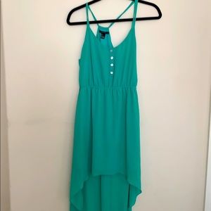 Aqua high low tank dress